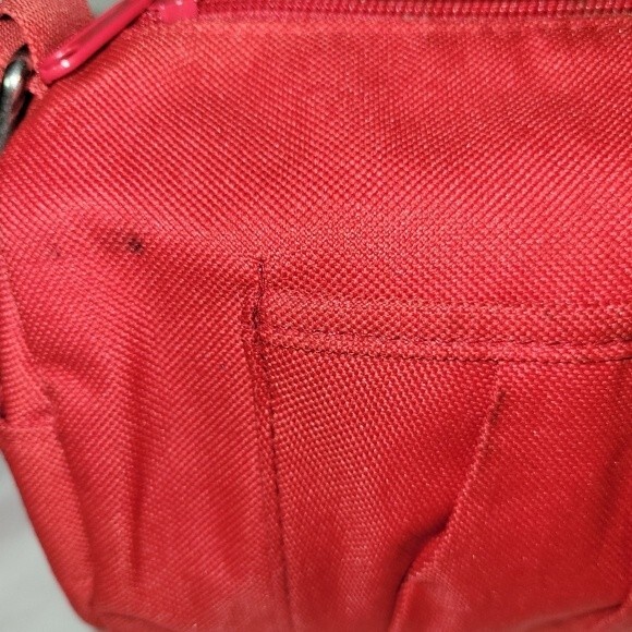Small Red Canvas Purse Tiny Duffle Bag - Picture 2 of 7